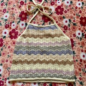 American Eagle knitted halter top